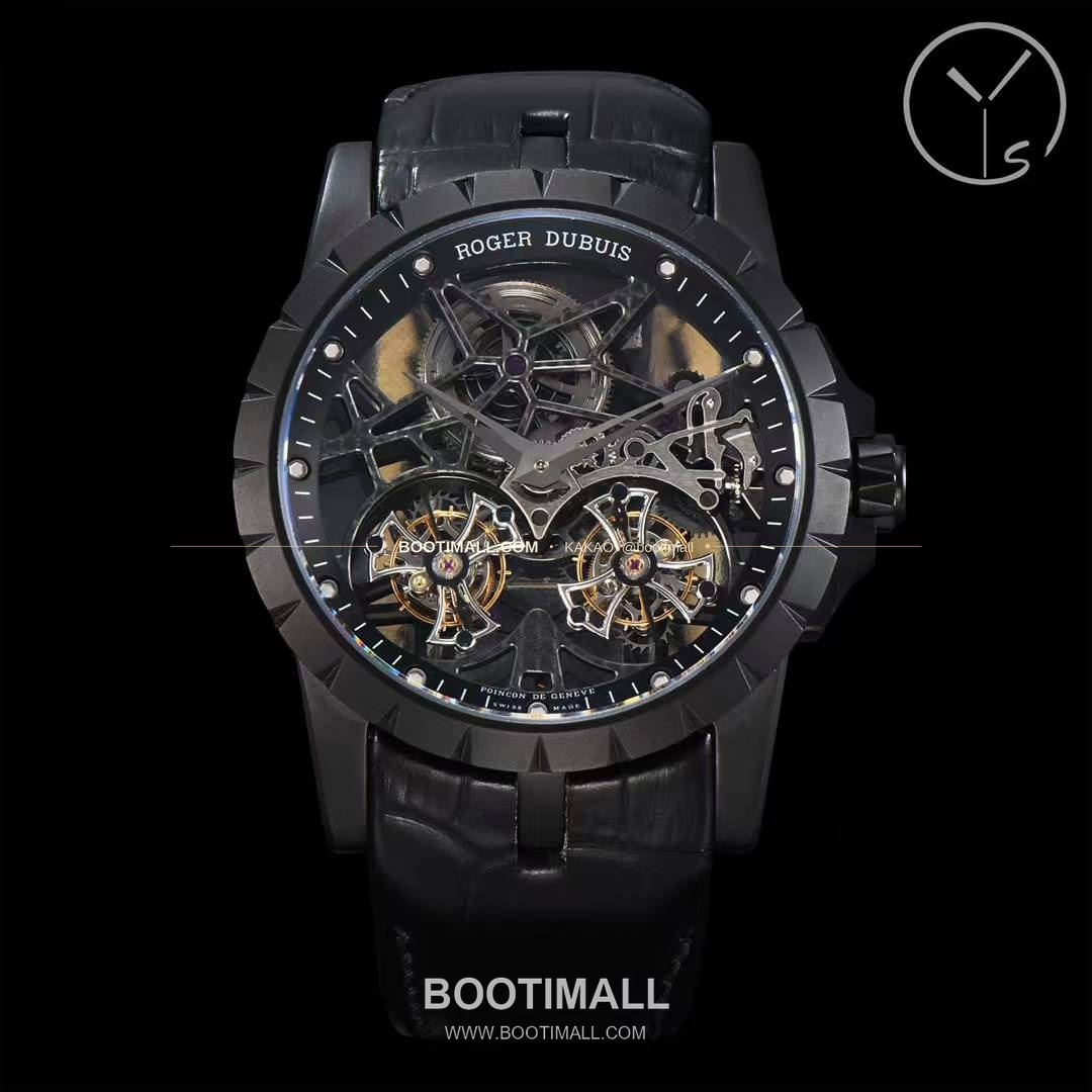 로저드뷔 엑스칼리버 스켈레톤 더블투르비옹 수동 Roger Dubuis Excalibur Skeleton Double Tourbillon Manual 45mm 2
