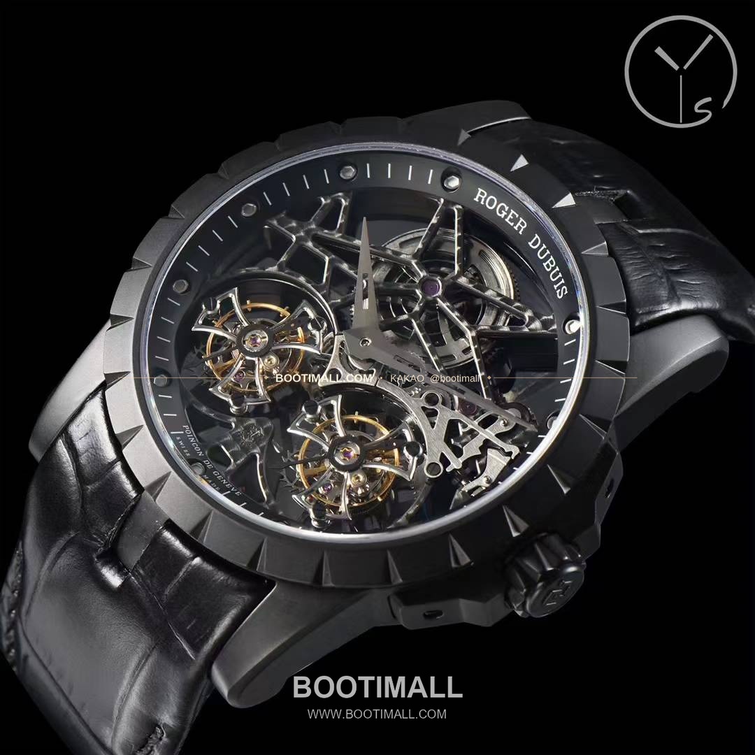 로저드뷔 엑스칼리버 스켈레톤 더블투르비옹 수동 Roger Dubuis Excalibur Skeleton Double Tourbillon Manual 45mm 5