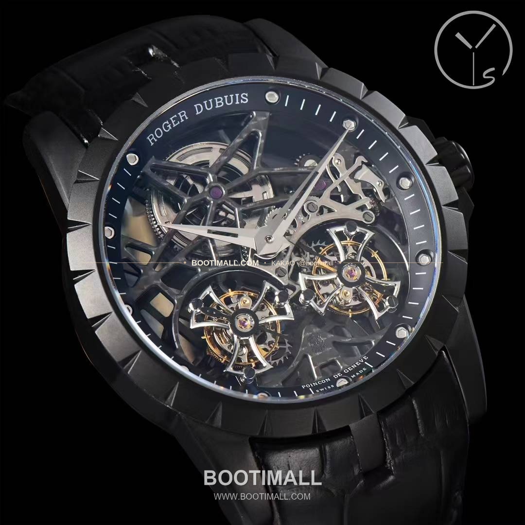 로저드뷔 엑스칼리버 스켈레톤 더블투르비옹 수동 Roger Dubuis Excalibur Skeleton Double Tourbillon Manual 45mm 6