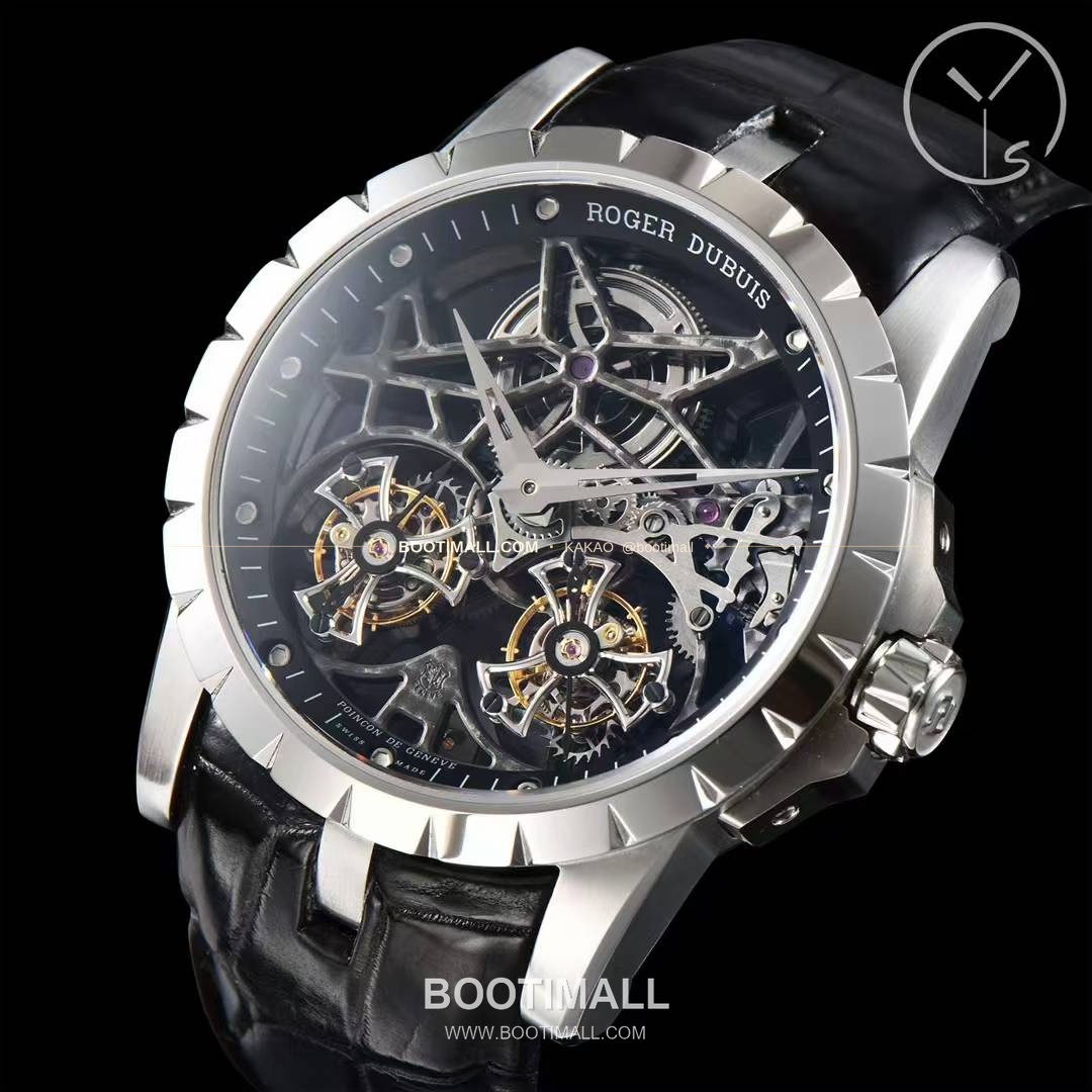 로저드뷔 엑스칼리버 스켈레톤 더블투르비옹 수동 Roger Dubuis Excalibur Skeleton Double Tourbillon Manual 45mm 3