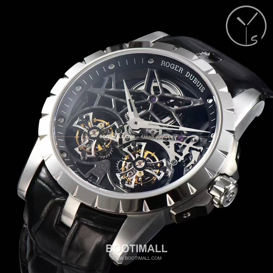 로저드뷔 엑스칼리버 스켈레톤 더블투르비옹 수동 Roger Dubuis Excalibur Skeleton Double Tourbillon Manual 45mm 4