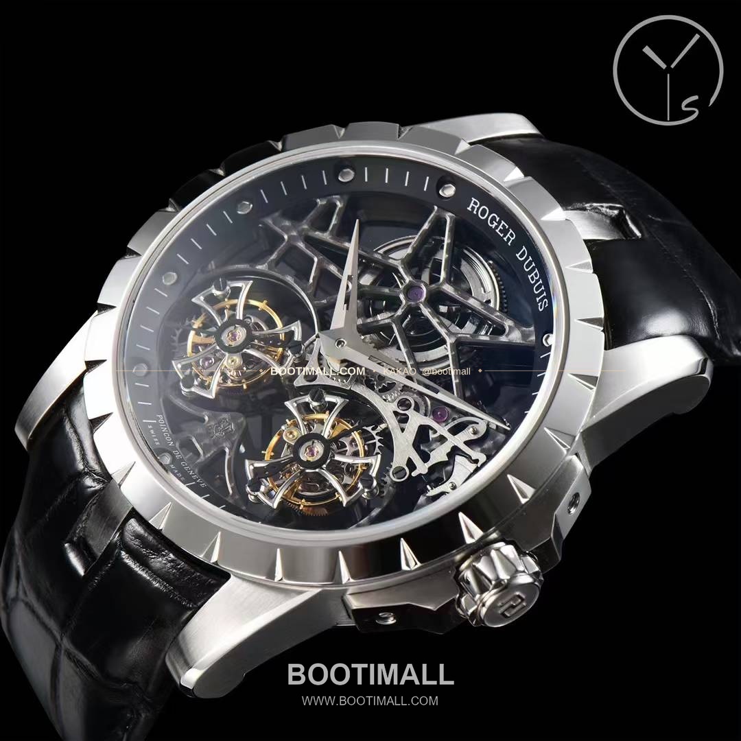 로저드뷔 엑스칼리버 스켈레톤 더블투르비옹 수동 Roger Dubuis Excalibur Skeleton Double Tourbillon Manual 45mm 5