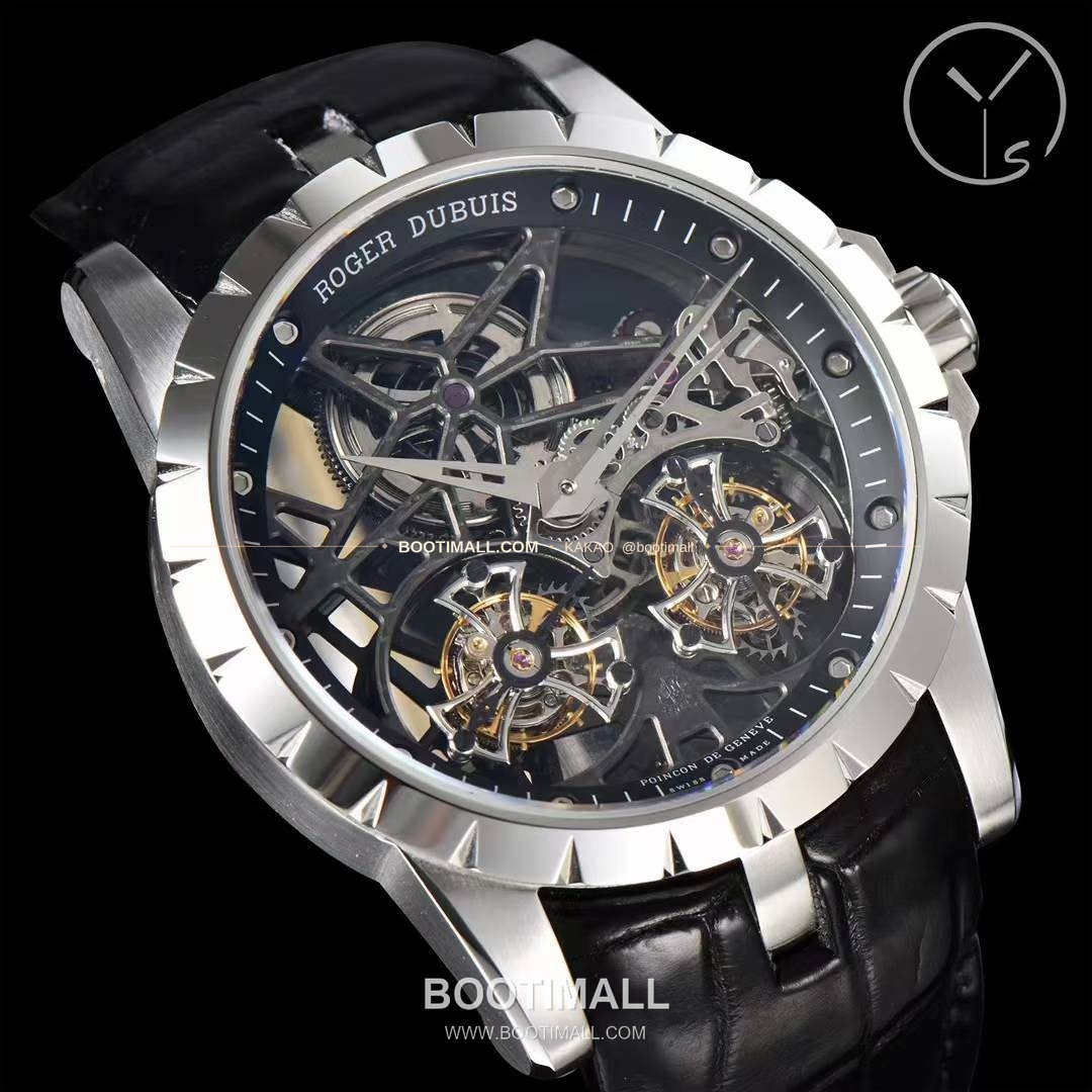 로저드뷔 엑스칼리버 스켈레톤 더블투르비옹 수동 Roger Dubuis Excalibur Skeleton Double Tourbillon Manual 45mm 6