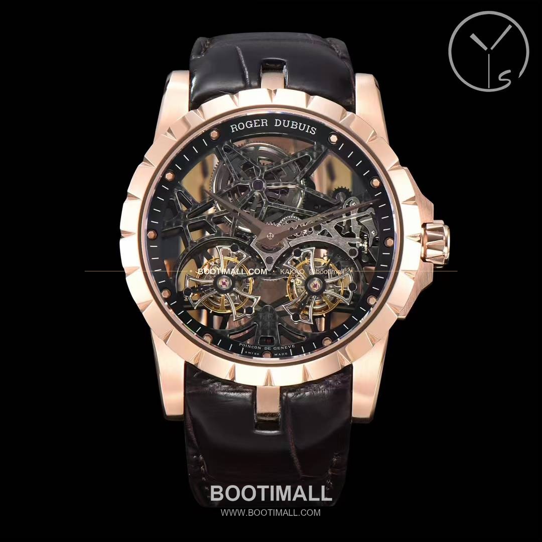 로저드뷔 엑스칼리버 스켈레톤 더블투르비옹 수동 Roger Dubuis Excalibur Skeleton Double Tourbillon Manual 45mm 2