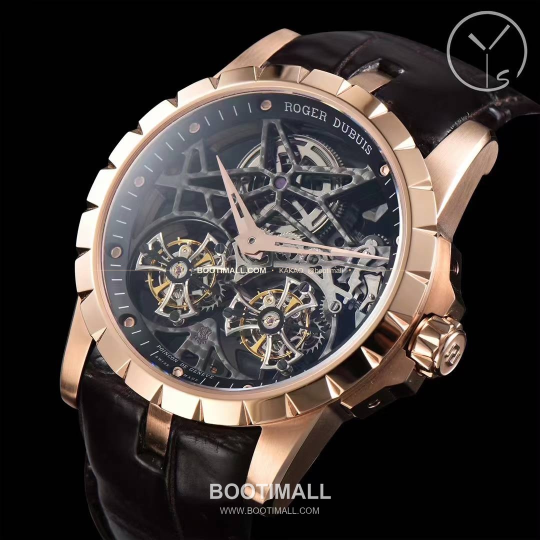 로저드뷔 엑스칼리버 스켈레톤 더블투르비옹 수동 Roger Dubuis Excalibur Skeleton Double Tourbillon Manual 45mm 3