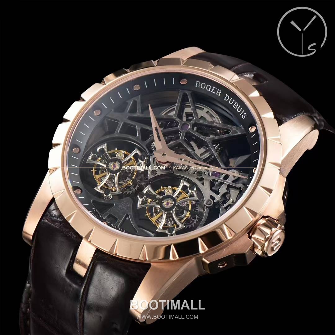 로저드뷔 엑스칼리버 스켈레톤 더블투르비옹 수동 Roger Dubuis Excalibur Skeleton Double Tourbillon Manual 45mm 4