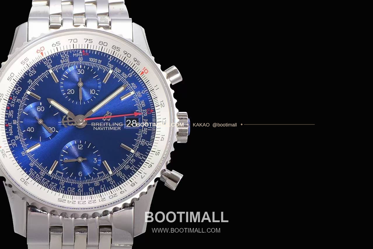 브라이틀링 내비타이머 1 스틸 블랙다이얼 크로노그래프 오토매틱 Breitling Navitimer 1 Steel Black Dial Chronograph Automatic 41mm 4