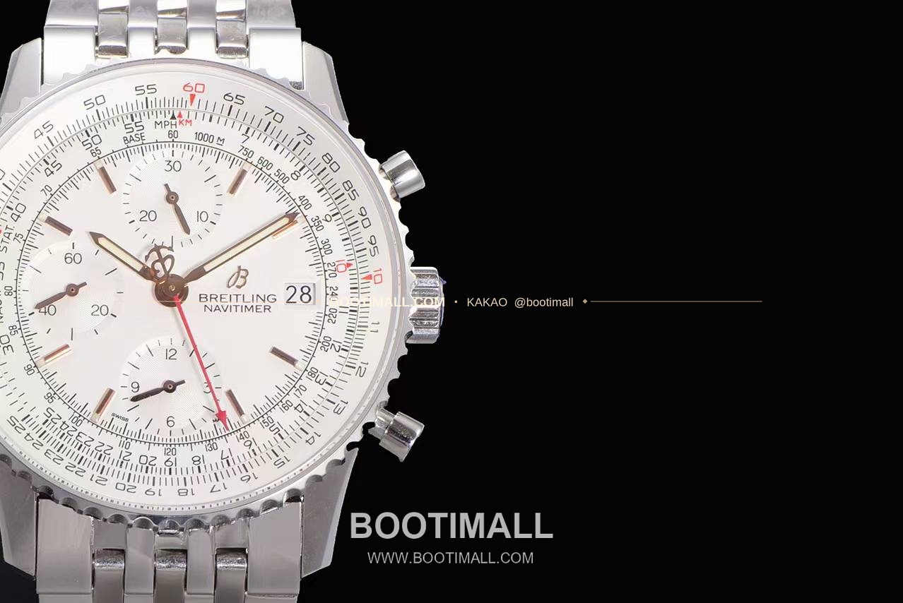 브라이틀링 내비타이머 1 스틸 블랙다이얼 크로노그래프 오토매틱 Breitling Navitimer 1 Steel Black Dial Chronograph Automatic 41mm 4