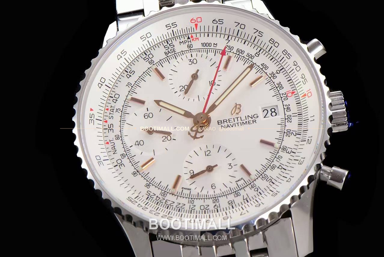 브라이틀링 내비타이머 1 스틸 블랙다이얼 크로노그래프 오토매틱 Breitling Navitimer 1 Steel Black Dial Chronograph Automatic 41mm 5