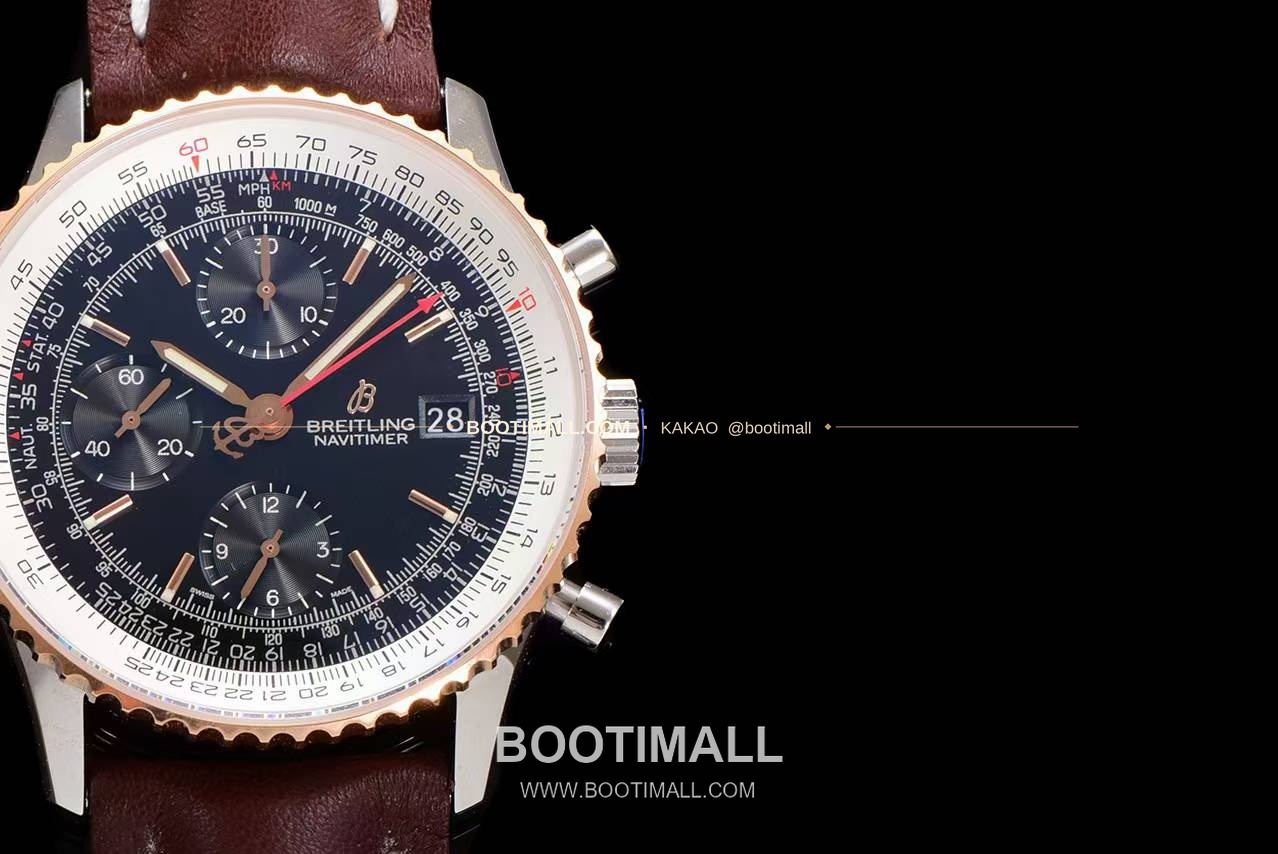 브라이틀링 내비타이머 1 스틸 블랙다이얼 크로노그래프 오토매틱 Breitling Navitimer 1 Steel Black Dial Chronograph Automatic 41mm 4