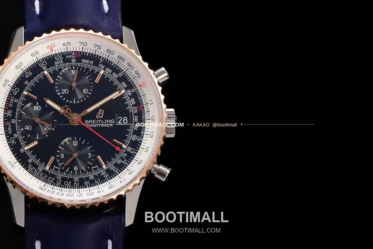 브라이틀링 내비타이머 1 스틸 블랙다이얼 크로노그래프 오토매틱 Breitling Navitimer 1 Steel Black Dial Chronograph Automatic 41mm 4