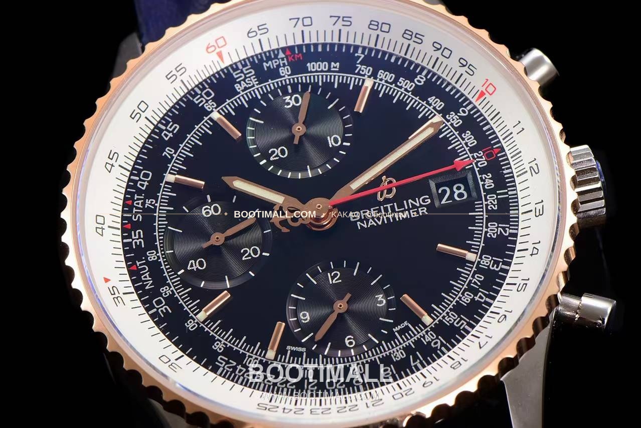 브라이틀링 내비타이머 1 스틸 블랙다이얼 크로노그래프 오토매틱 Breitling Navitimer 1 Steel Black Dial Chronograph Automatic 41mm 5