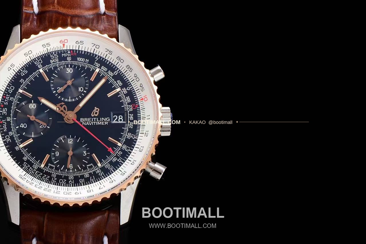 브라이틀링 내비타이머 1 스틸 블랙다이얼 크로노그래프 오토매틱 Breitling Navitimer 1 Steel Black Dial Chronograph Automatic 41mm 4