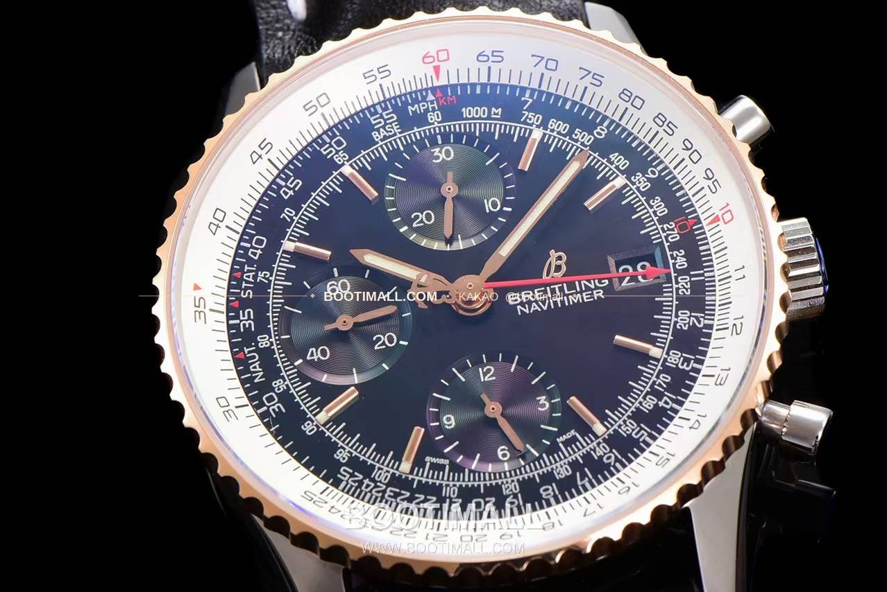 브라이틀링 내비타이머 1 스틸 블랙다이얼 크로노그래프 오토매틱 Breitling Navitimer 1 Steel Black Dial Chronograph Automatic 41mm 5