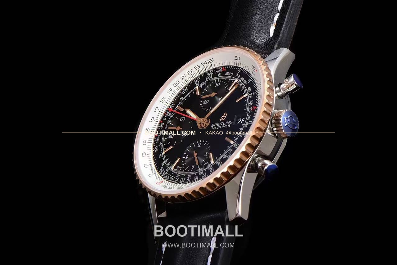 브라이틀링 내비타이머 1 스틸 블랙다이얼 크로노그래프 오토매틱 Breitling Navitimer 1 Steel Black Dial Chronograph Automatic 41mm 6