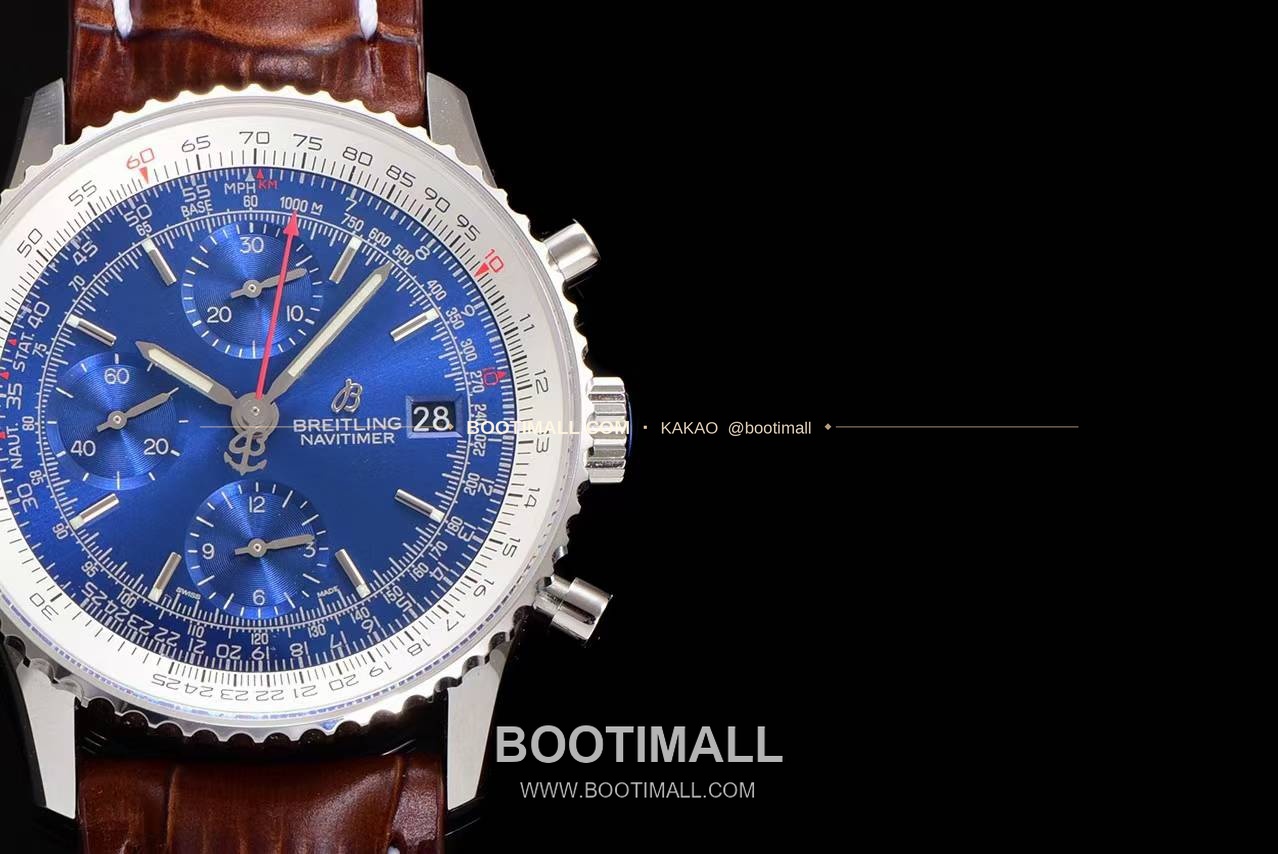 브라이틀링 내비타이머 1 스틸 블랙다이얼 크로노그래프 오토매틱 Breitling Navitimer 1 Steel Black Dial Chronograph Automatic 41mm 4