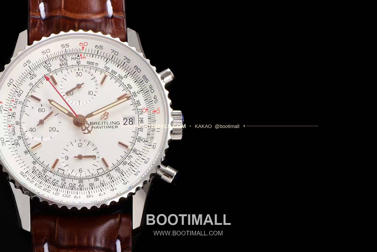 브라이틀링 내비타이머 1 스틸 블랙다이얼 크로노그래프 오토매틱 Breitling Navitimer 1 Steel Black Dial Chronograph Automatic 41mm 4