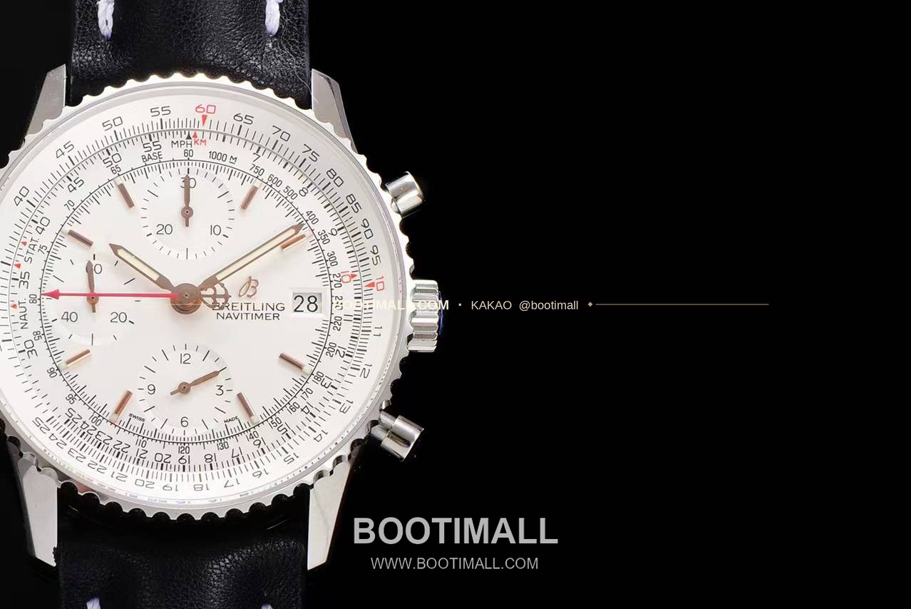 브라이틀링 내비타이머 1 스틸 블랙다이얼 크로노그래프 오토매틱 Breitling Navitimer 1 Steel Black Dial Chronograph Automatic 41mm 4