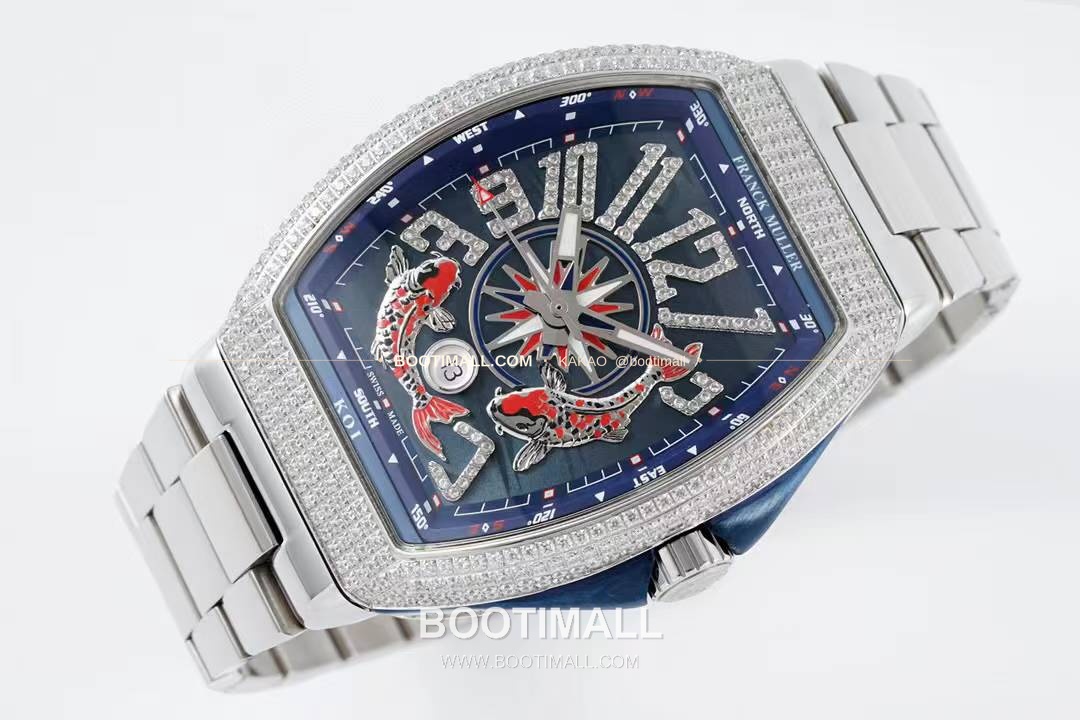 프랭크뮬러 뱅가드 요팅 스틸 블루다이얼 오토매틱 Franck Muller Vanguard Yachting Steel Blue Dial Automatic V45 44x54mm 4