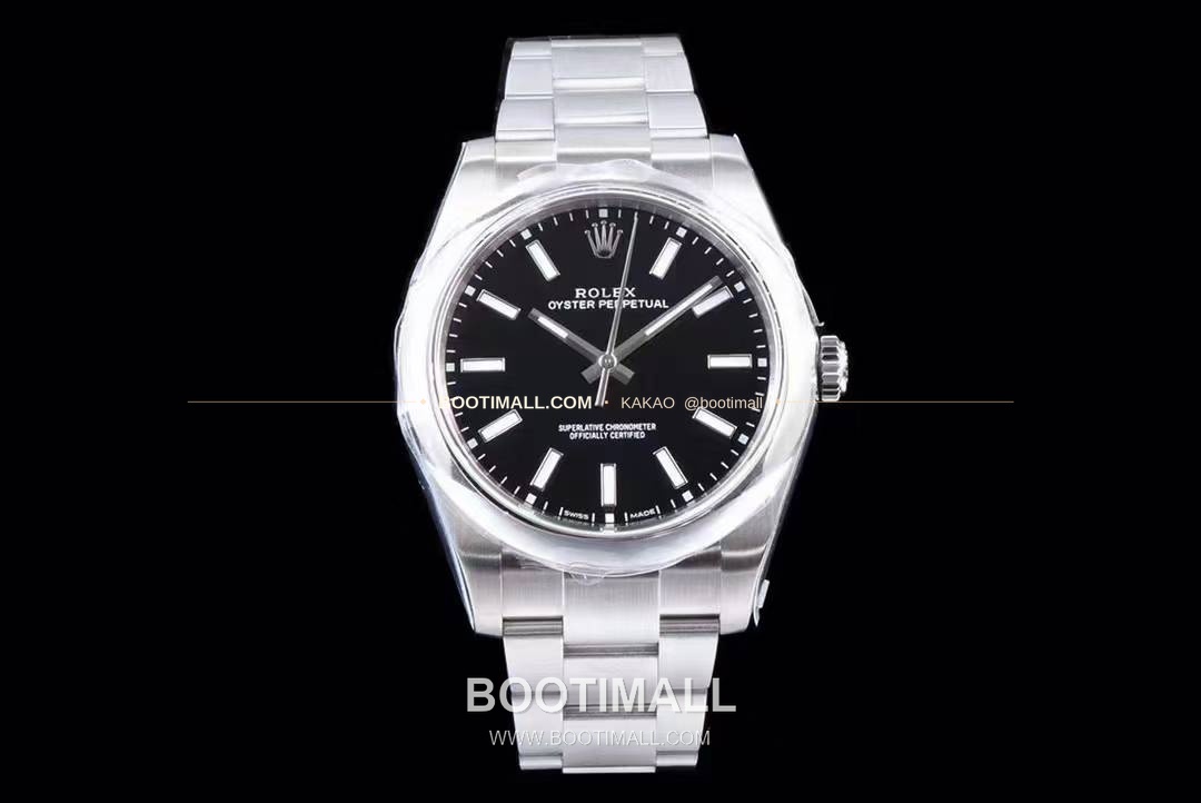 롤렉스 오이스터 퍼페추얼 904L스틸 블루다이얼 오토매틱 Rolex Oyster Perpetual 904L Steel Blue Dial Automatic 114300 39mm 3