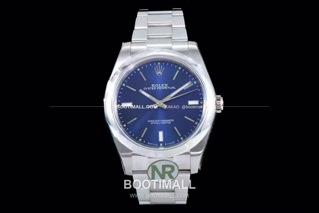 롤렉스 오이스터 퍼페추얼 904L스틸 블루다이얼 오토매틱 Rolex Oyster Perpetual 904L Steel Blue Dial Automatic 114300 39mm 3