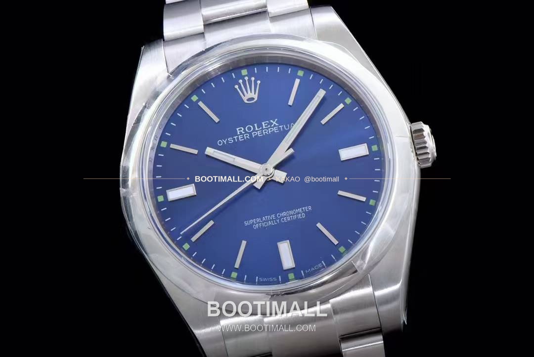 롤렉스 오이스터 퍼페추얼 904L스틸 블루다이얼 오토매틱 Rolex Oyster Perpetual 904L Steel Blue Dial Automatic 114300 39mm 4