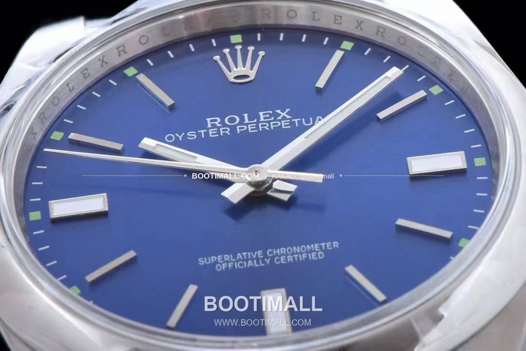 롤렉스 오이스터 퍼페추얼 904L스틸 블루다이얼 오토매틱 Rolex Oyster Perpetual 904L Steel Blue Dial Automatic 114300 39mm 6