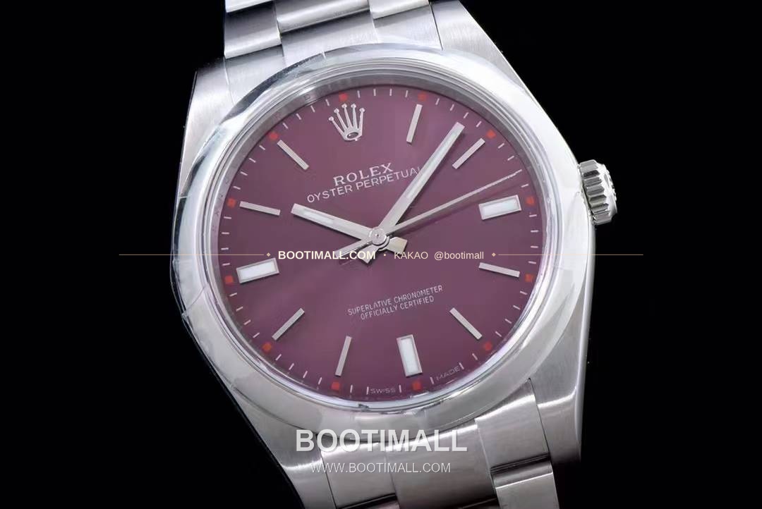 롤렉스 오이스터 퍼페추얼 904L스틸 블루다이얼 오토매틱 Rolex Oyster Perpetual 904L Steel Blue Dial Automatic 114300 39mm 4