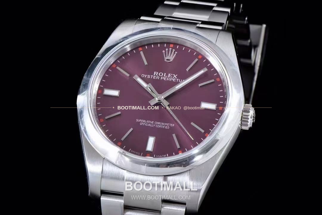 롤렉스 오이스터 퍼페추얼 904L스틸 블루다이얼 오토매틱 Rolex Oyster Perpetual 904L Steel Blue Dial Automatic 114300 39mm 5