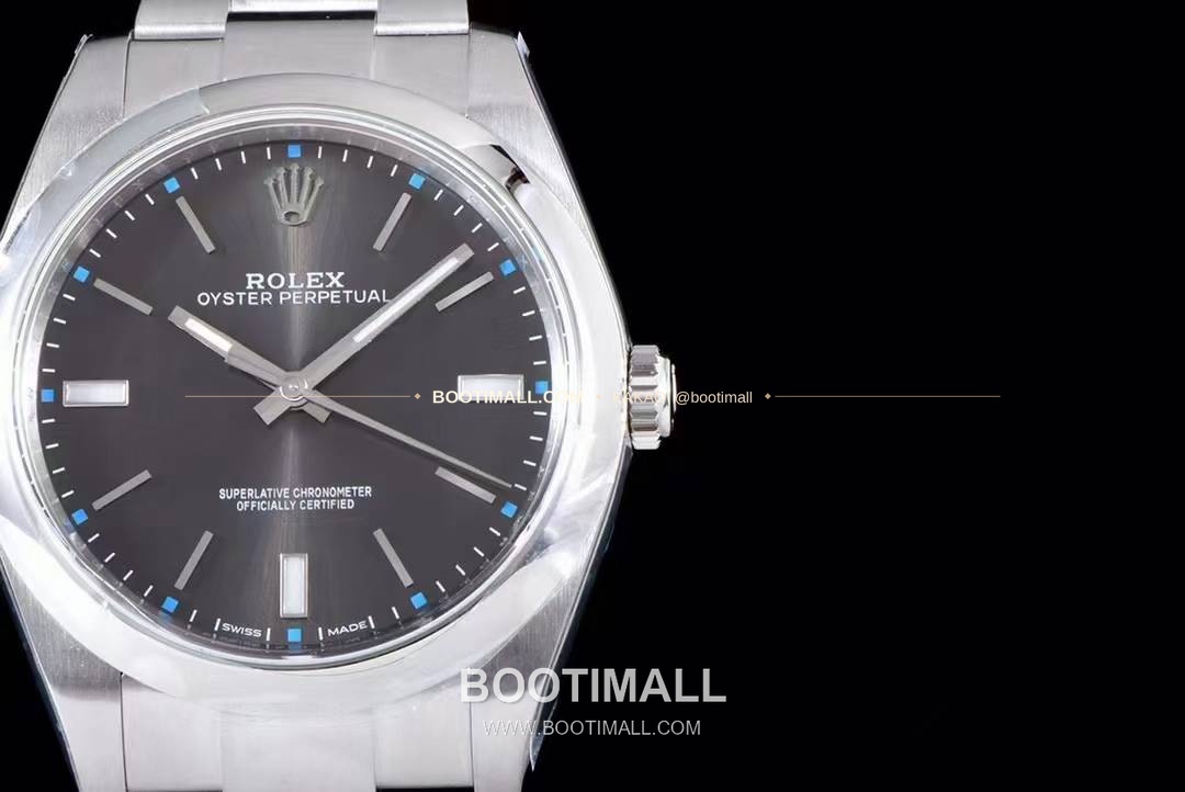 롤렉스 오이스터 퍼페추얼 904L스틸 블루다이얼 오토매틱 Rolex Oyster Perpetual 904L Steel Blue Dial Automatic 114300 39mm 7