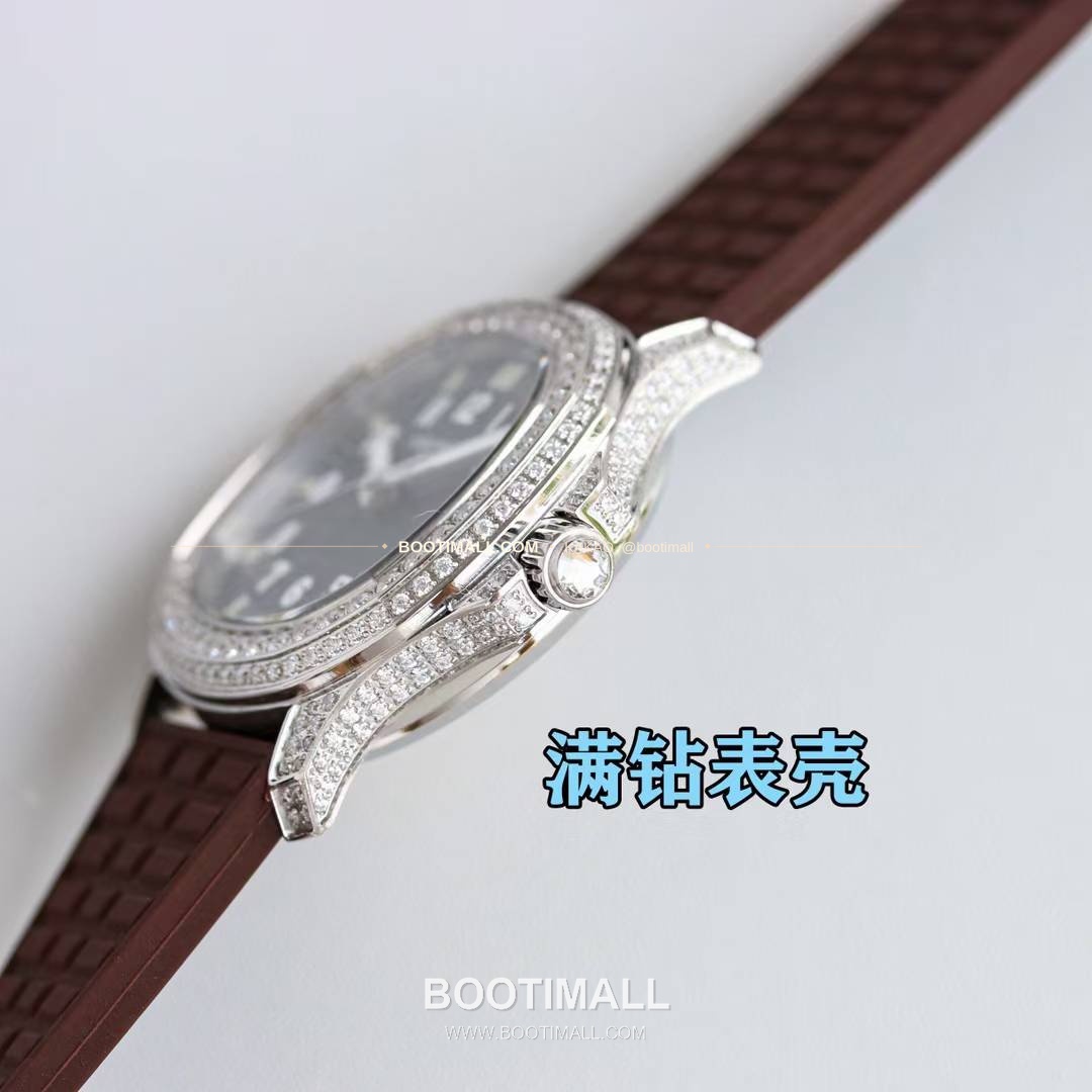 파텍필립 아쿠아넛 스틸 다이아세팅 블랙다이얼 오토매틱 Patek Philippe Aquanaut Steel Diamond Set Black Dial Automatic 35.6mm 6