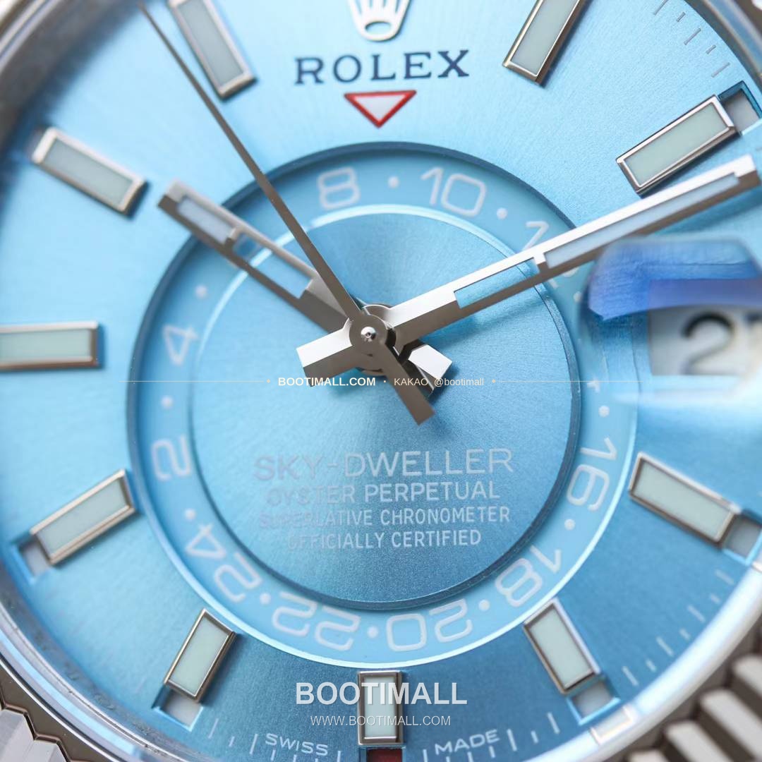 롤렉스 스카이드웰러 904L스틸 블루다이얼 애뉴얼캘린더 듀얼타임 오토매틱 Rolex Sky-Dweller 904L Steel Blue Dial Annual Calendar Dual Time Automatic 42mm 7