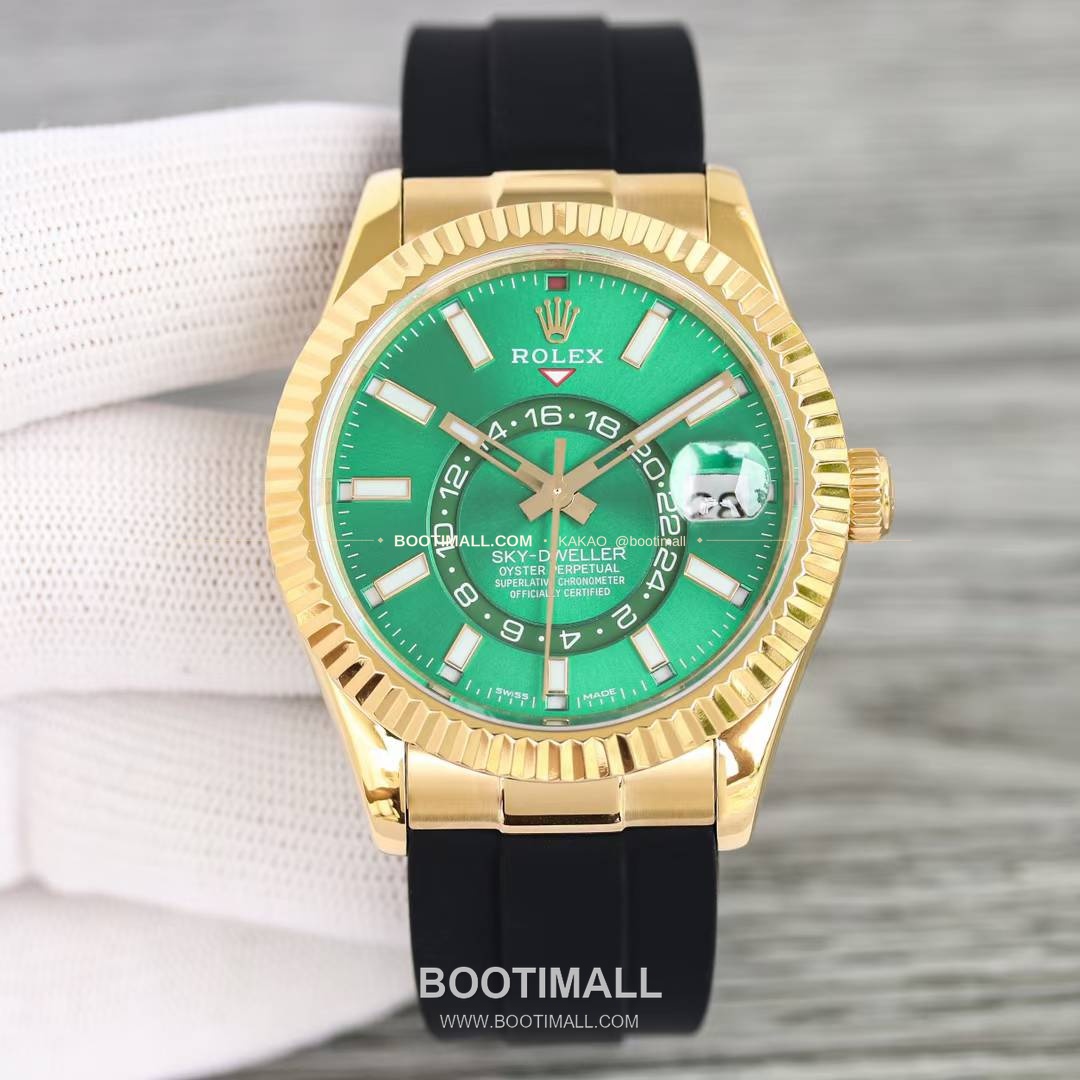 롤렉스 스카이드웰러 904L스틸 블루다이얼 애뉴얼캘린더 듀얼타임 오토매틱 Rolex Sky-Dweller 904L Steel Blue Dial Annual Calendar Dual Time Automatic 42mm 1