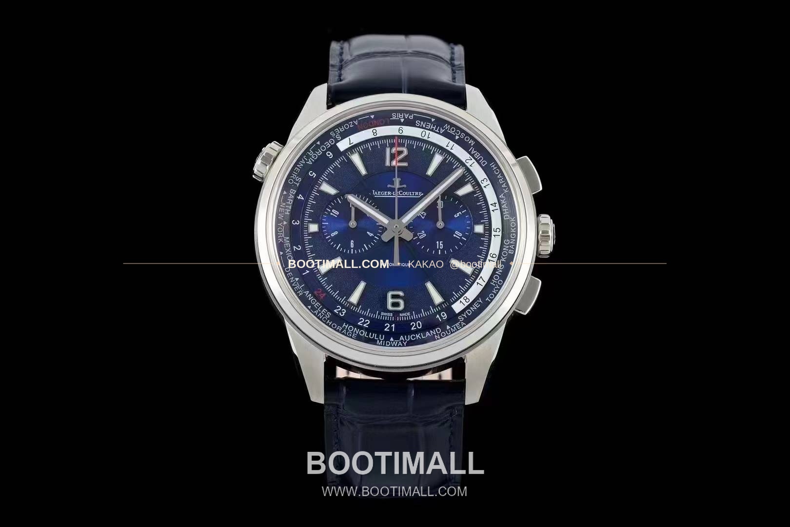 예거르쿨트르 폴라리스 월드타임 크로노그래프 스틸 블루블랙다이얼 오토매틱 Jaeger LeCoultre Polaris World Time Chronograph Steel Blue Black Dial Automatic 44mm 2