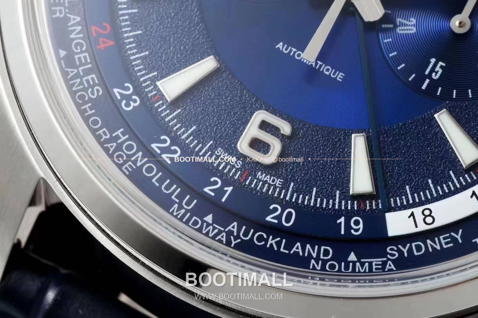 예거르쿨트르 폴라리스 월드타임 크로노그래프 스틸 블루블랙다이얼 오토매틱 Jaeger LeCoultre Polaris World Time Chronograph Steel Blue Black Dial Automatic 44mm 6