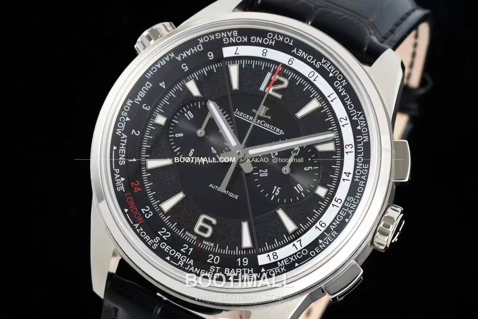 예거르쿨트르 폴라리스 월드타임 크로노그래프 스틸 블루블랙다이얼 오토매틱 Jaeger LeCoultre Polaris World Time Chronograph Steel Blue Black Dial Automatic 44mm 3