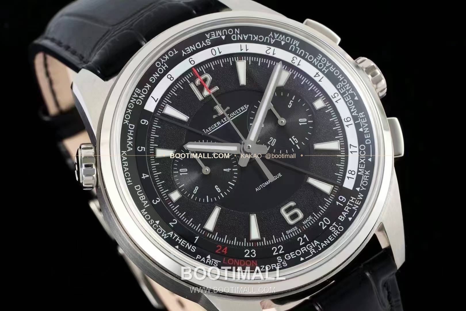 예거르쿨트르 폴라리스 월드타임 크로노그래프 스틸 블루블랙다이얼 오토매틱 Jaeger LeCoultre Polaris World Time Chronograph Steel Blue Black Dial Automatic 44mm 4