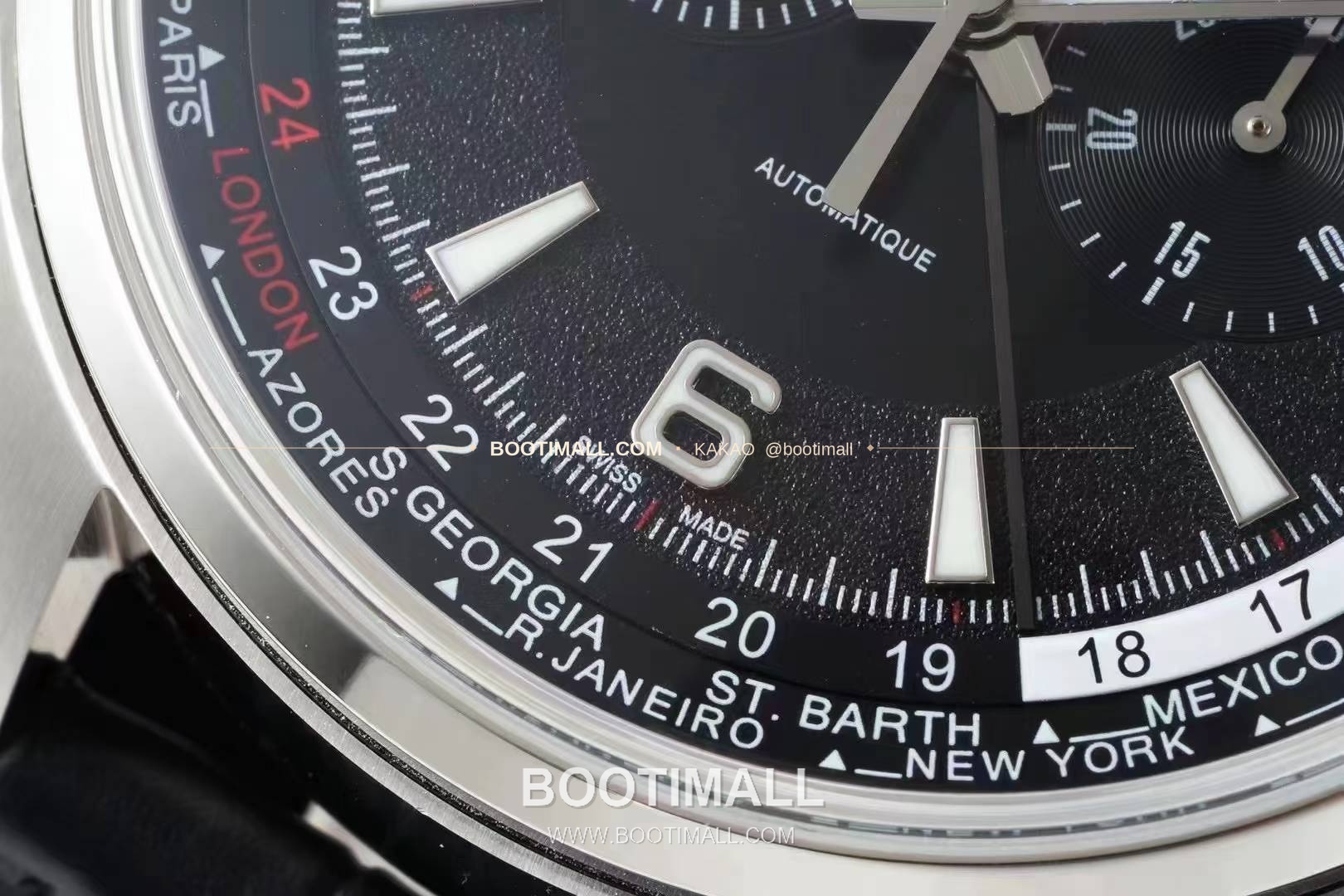 예거르쿨트르 폴라리스 월드타임 크로노그래프 스틸 블루블랙다이얼 오토매틱 Jaeger LeCoultre Polaris World Time Chronograph Steel Blue Black Dial Automatic 44mm 6