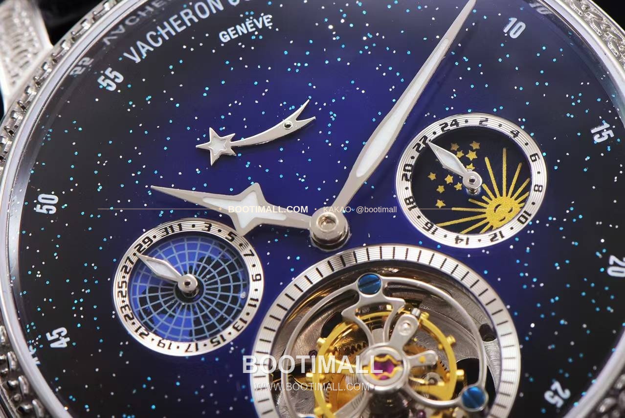 바쉐론콘스탄틴 패트리모니 스틸 블루스카이 투르비옹 파워리저브 오토매틱 Vacheron Constantin Patrimony Steel Blue Sky Tourbillon Power Reserve Automatic 42mm 12