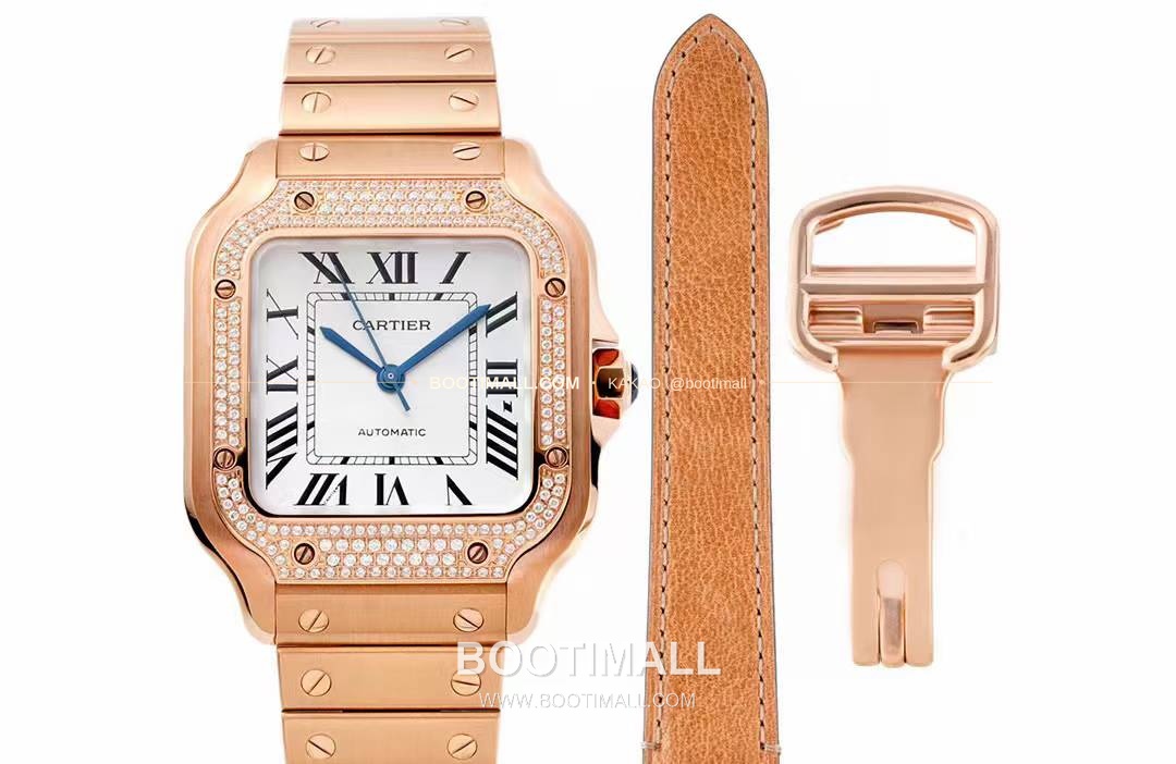 까르띠에 산토스 드 까르띠에 스틸 화이트로만다이얼 오토매틱 Cartier Santos de Cartier Steel White Roman Dial Automatic 35.1mm 1