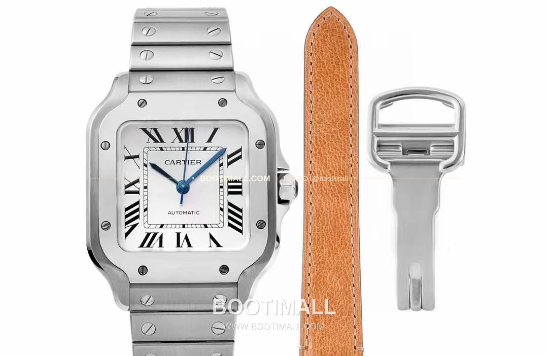 까르띠에 산토스 드 까르띠에 스틸 화이트로만다이얼 오토매틱 Cartier Santos de Cartier Steel White Roman Dial Automatic 35.1mm 1