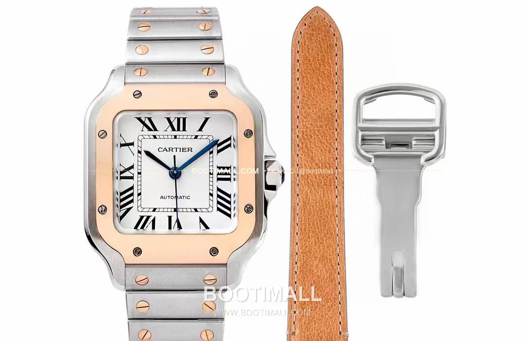 까르띠에 산토스 드 까르띠에 스틸 화이트로만다이얼 오토매틱 Cartier Santos de Cartier Steel White Roman Dial Automatic 35.1mm 1