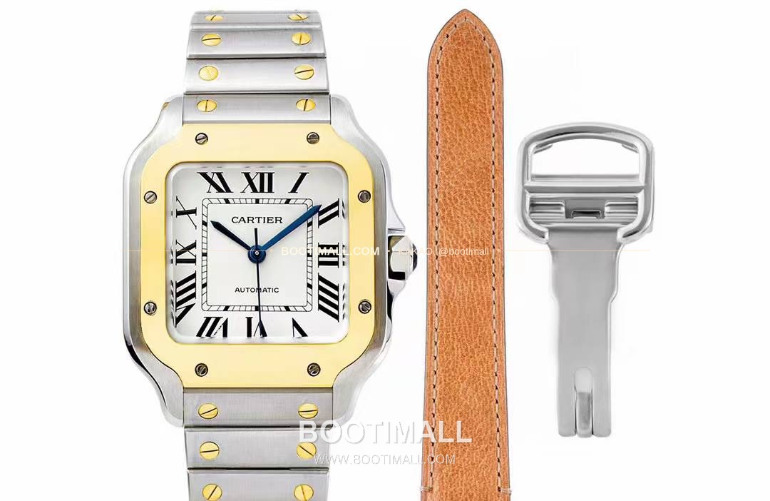 까르띠에 산토스 드 까르띠에 스틸 화이트로만다이얼 오토매틱 Cartier Santos de Cartier Steel White Roman Dial Automatic 35.1mm 1