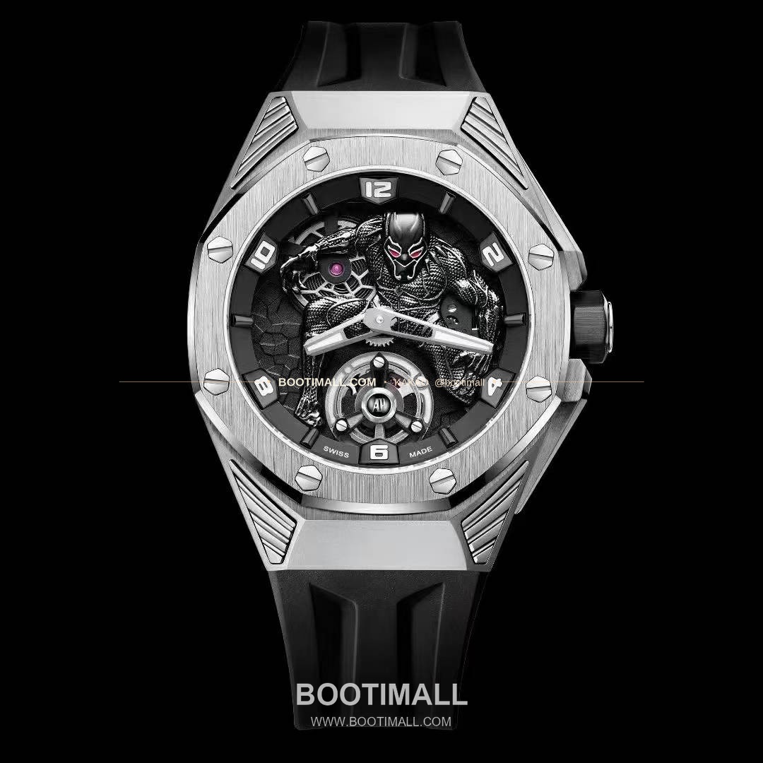 오데마피게 로열오크 컨셉 블랙팬서 스켈레톤 플로팅 투르비옹 수동 Audemars Piguet Royal Oak Concept Black Panther Floating Tourbillon Manual 26620 42mm 2
