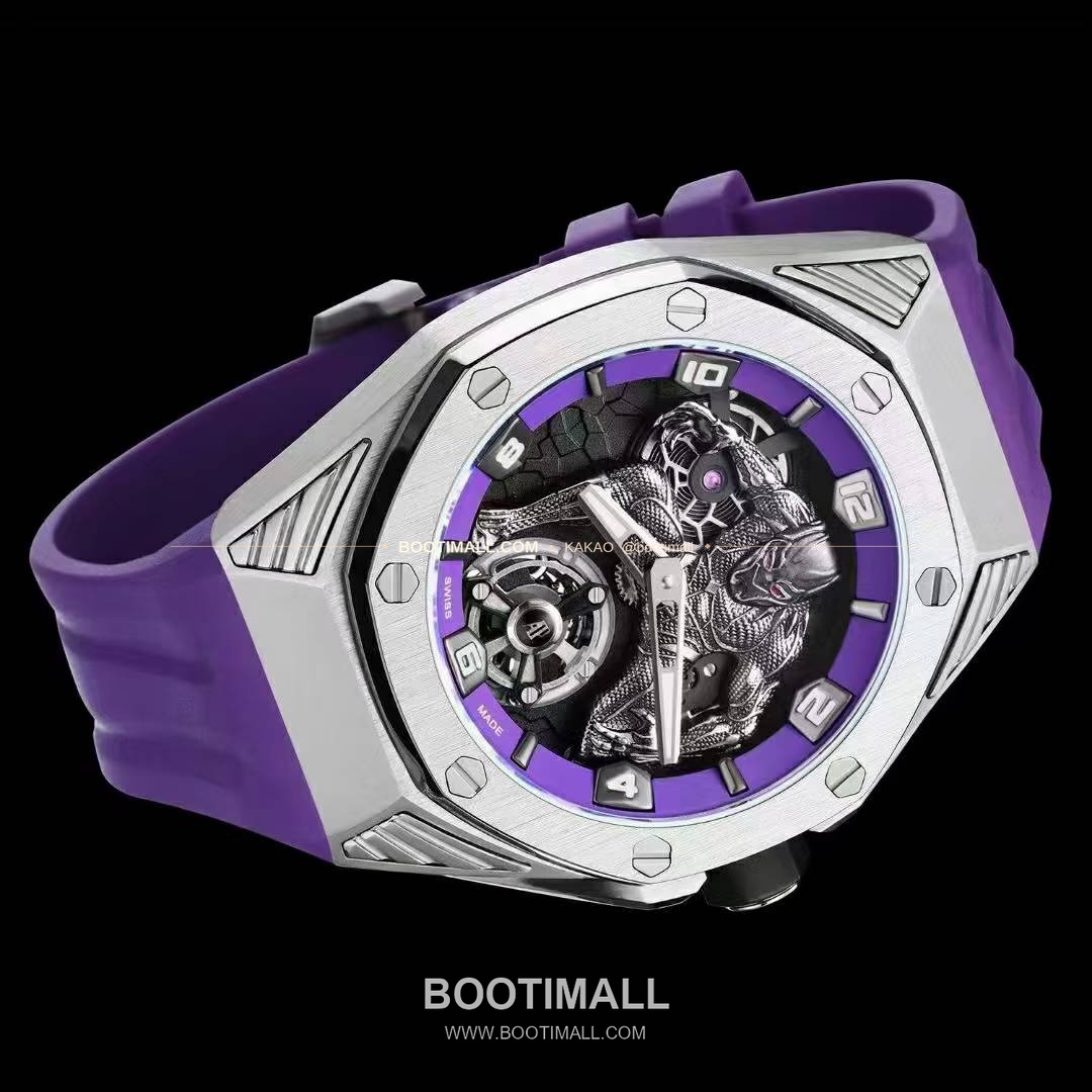 오데마피게 로열오크 컨셉 블랙팬서 스켈레톤 플로팅 투르비옹 수동 Audemars Piguet Royal Oak Concept Black Panther Floating Tourbillon Manual 26620 42mm 3