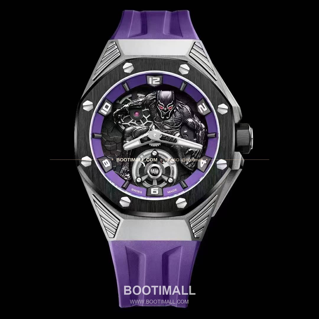 오데마피게 로열오크 컨셉 블랙팬서 스켈레톤 플로팅 투르비옹 수동 Audemars Piguet Royal Oak Concept Black Panther Floating Tourbillon Manual 26620 42mm 1