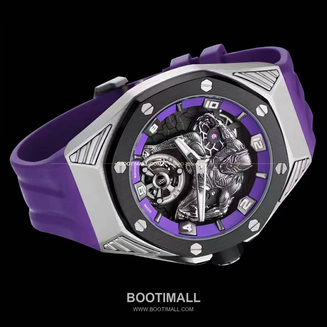 오데마피게 로열오크 컨셉 블랙팬서 스켈레톤 플로팅 투르비옹 수동 Audemars Piguet Royal Oak Concept Black Panther Floating Tourbillon Manual 26620 42mm 2