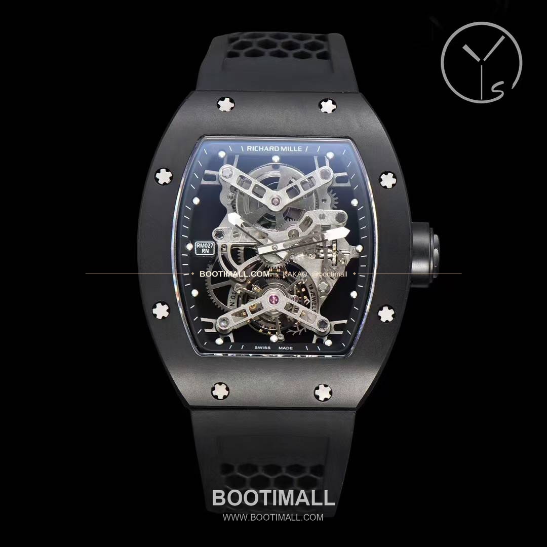 리차드밀 RM027 티타늄 스켈레톤 투르비옹 수동 Richard Mille RM027 Titanium Skeleton Tourbillon Manual 43x50mm 1