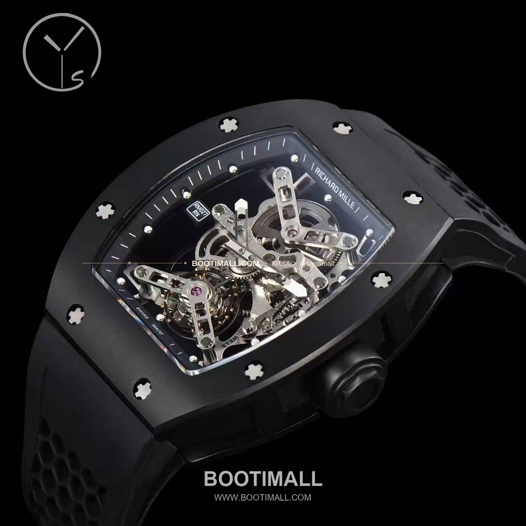 리차드밀 RM027 티타늄 스켈레톤 투르비옹 수동 Richard Mille RM027 Titanium Skeleton Tourbillon Manual 43x50mm 4