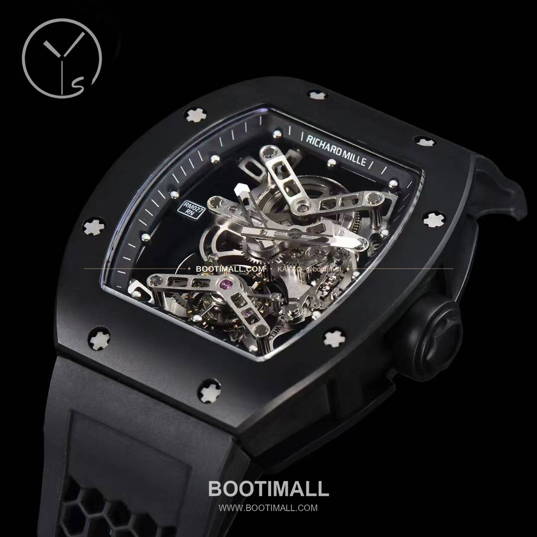리차드밀 RM027 티타늄 스켈레톤 투르비옹 수동 Richard Mille RM027 Titanium Skeleton Tourbillon Manual 43x50mm 5
